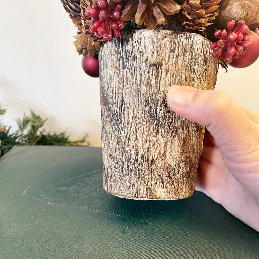 PIER 1 IMPORTS Pinecone Christmas Topiary NWT Festive Holiday Party Decor